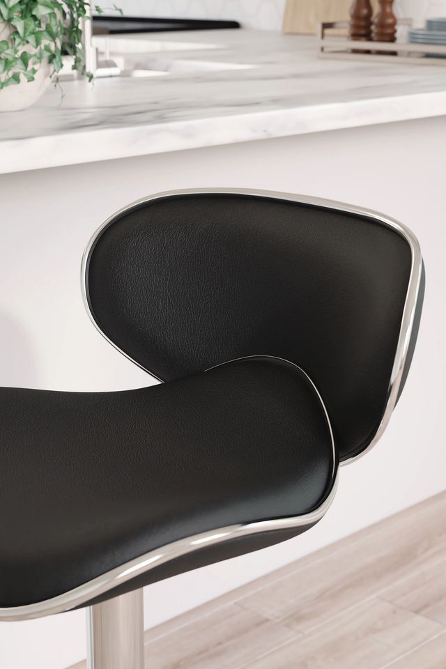 Signature Design by Ashley® Pollzen Black 43" Bar Stool-2