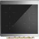 Ilve® Majestic III 30" Graphite Matte Pro Style Induction Range with Triple Glass Door and Brass Trim-2