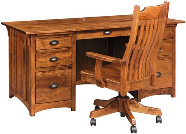 Country Classic Collection Customizable Mission 66" Desk-1