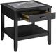 Steve Silver Co. Garvine Gray End Table with Midnight Base-2