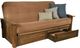 Kodiak Furniture Washington Marmont Mocha/Rustic Walnut Full Storage Futon with Mattress-0