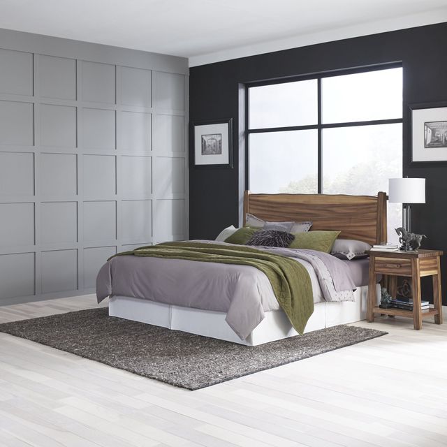 homestyles® Forest Retreat 2-Piece Brown King Headboard Set-3