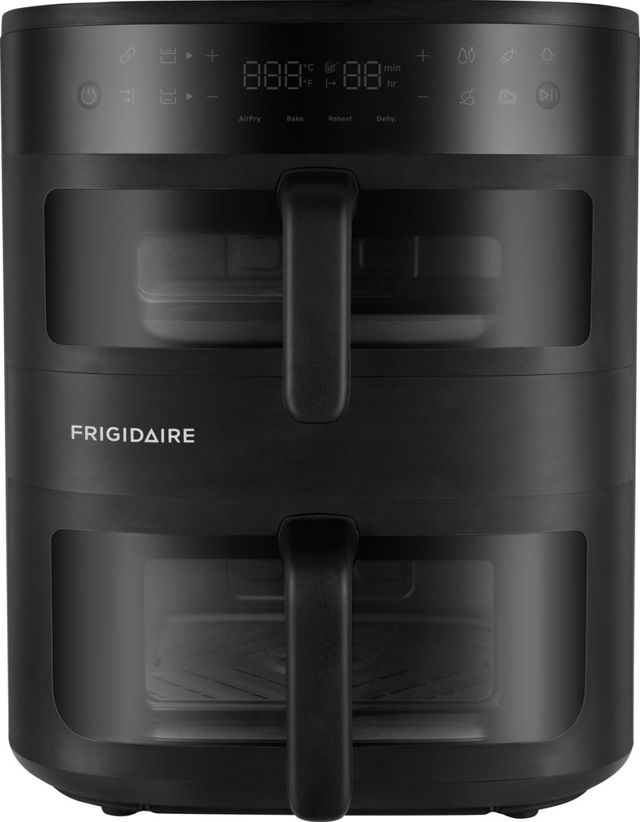 Frigidaire® 11.6 Quart Black 4-in-1 DualZone Air Fryer with Sync Cook-0