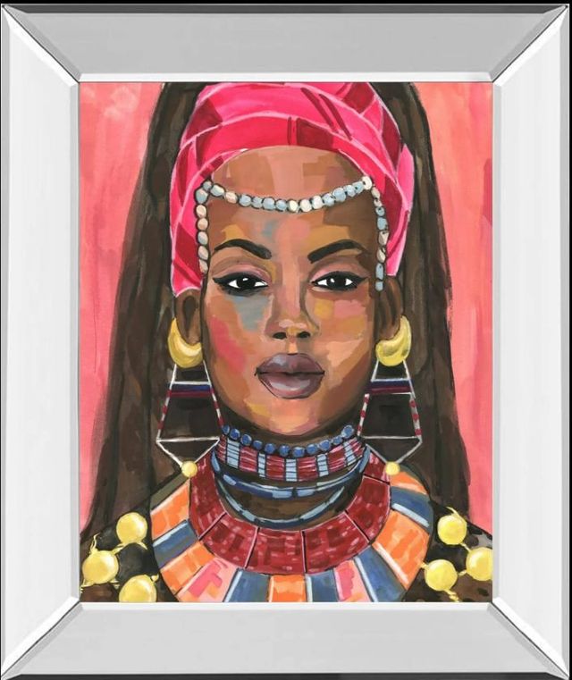 Classy Art Ornament Empress II by Annie Warren Mirror Framed Wall Art-0