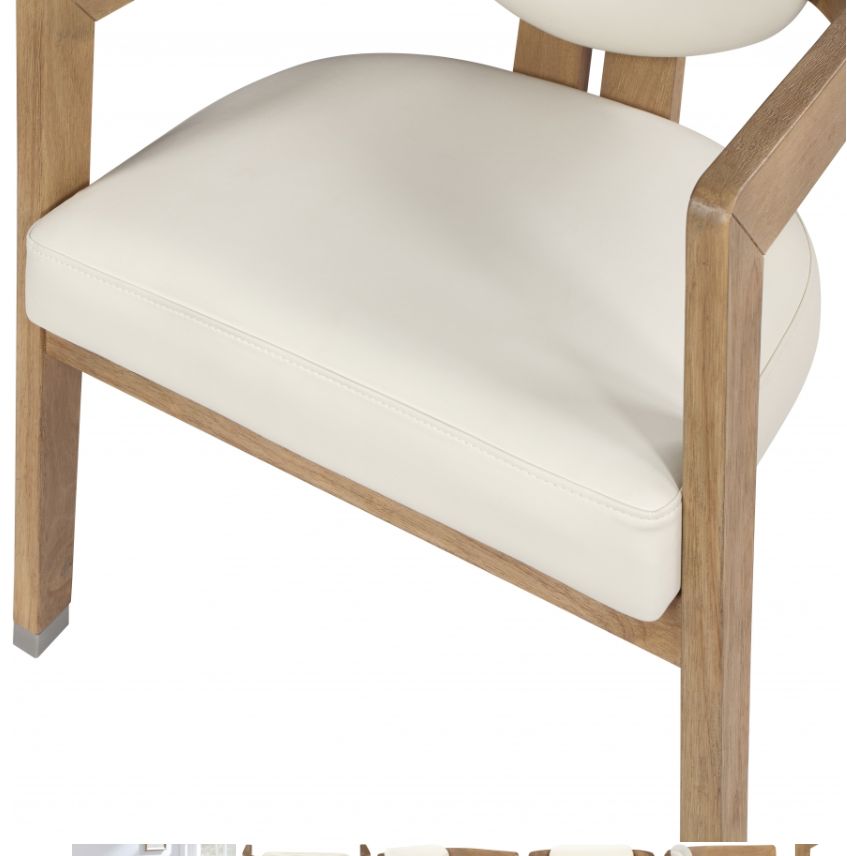 Meridian Furniture Carlyle Faux Leather Dining Chair - Natural Finish
