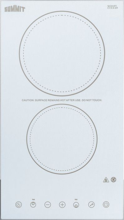 Summit® 12" White Electric Cooktop-0