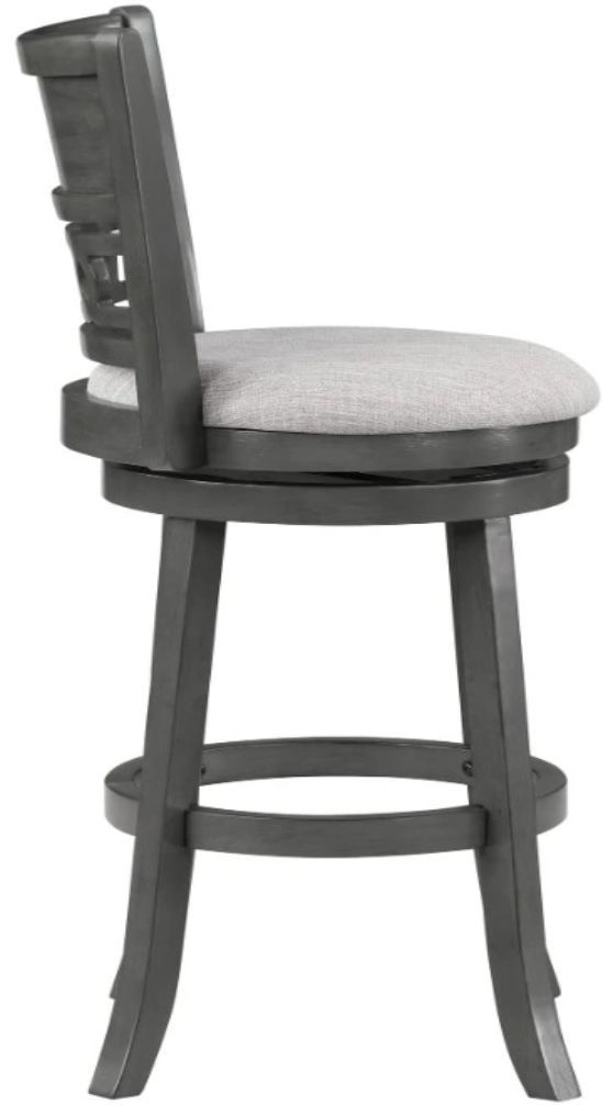 New Classic® Home Furnishings Gia Gray 24'' Swivel Counter Stool-3