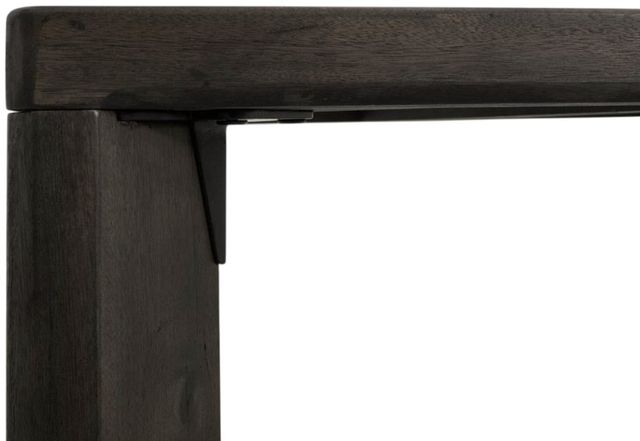 International Furniture Direct Teak Stained Dark Dining Table-4