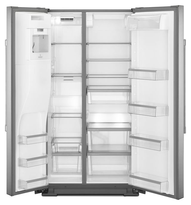 Maytag® 36 in. 20.6 Cu. Ft. Fingerprint Resistant Stainless Steel Counter Depth Side By Side Refrigerator-1