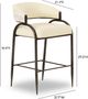TOV Furniture Tatum Black/Cream Jacquard Counter Stool-2