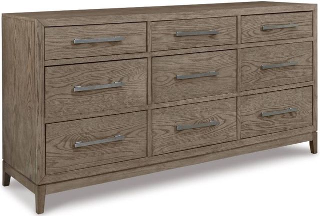 Signature Design by Ashley® Chrestner 5-Piece Gray California King Upholstered Panel Bed Set-2