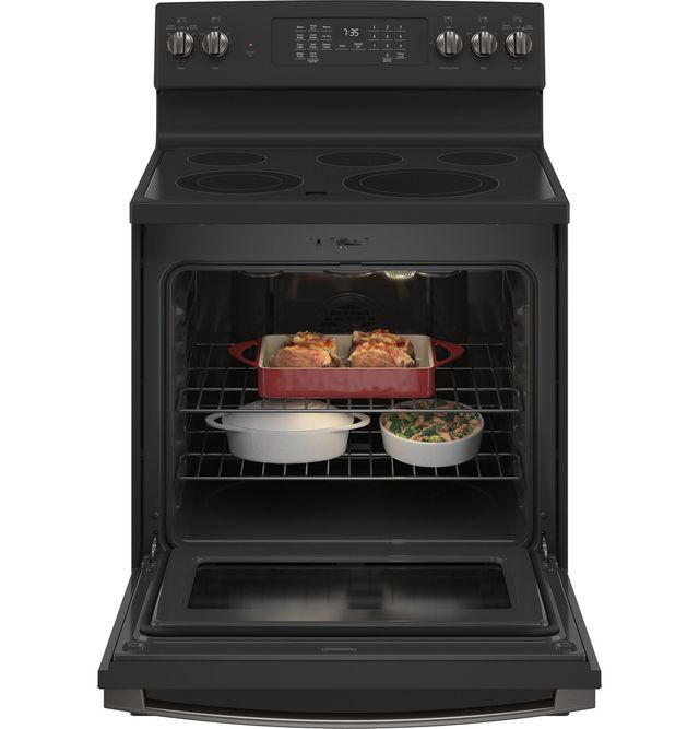 GE® 30" Fingerprint Resistant Black Slate Free Standing Electric Range-2