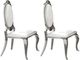 Coaster® Anchorage 2-Piece Creamy White/Chrome Side Chairs-2