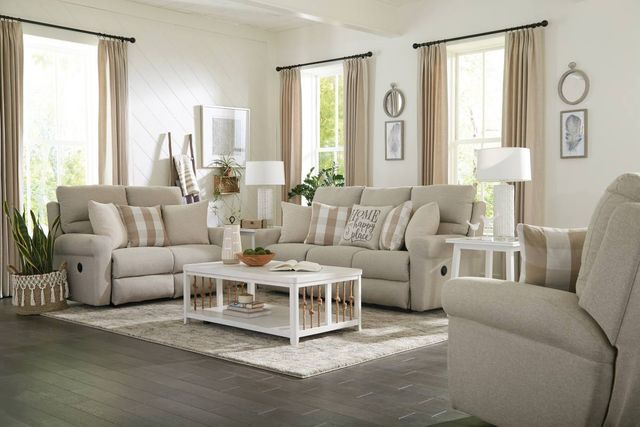 Catnapper® Westport Cement Lay Flat Reclining Sofa-8
