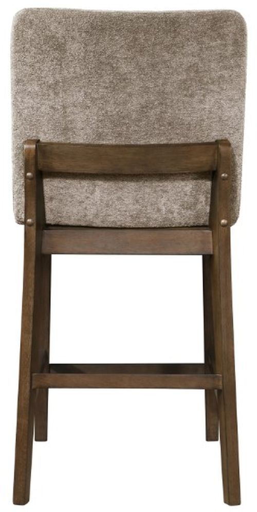 New Classic® Home Furnishings Kody 2-Piece Cream/Walnut Upholstered Counter Stool Set-4