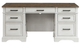 Intercon Drake French Oak/Rustic White 66" Executive Desk-1