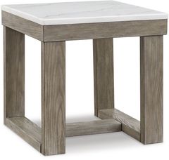 Signature Design by Ashley® Loyaska Ivory End Table with Brown Base 