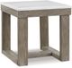 Signature Design by Ashley® Loyaska Ivory End Table with Brown Base -0