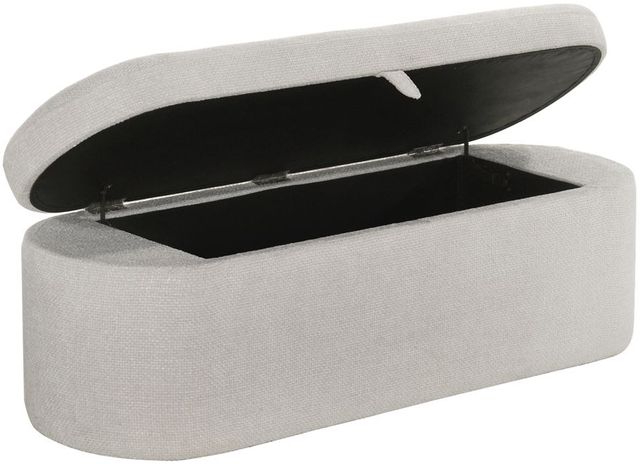 Crown Mark Philipa Oatmeal Tweed Storage Bench-4