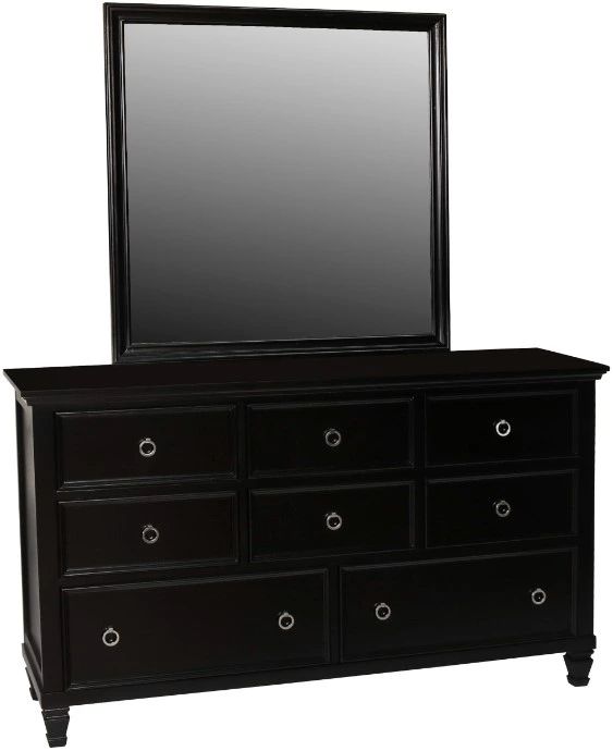 New Classic® Home Furnishings Tamarack Black Dresser and Mirror-0