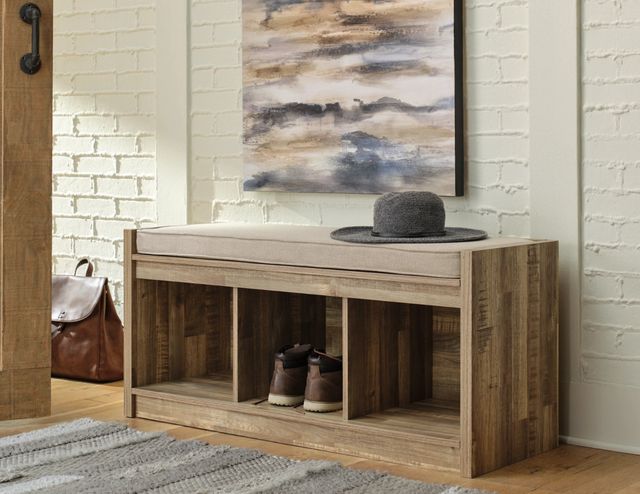 Signature Design by Ashley® Gerdanet Beige/Brown Storage Bench-4