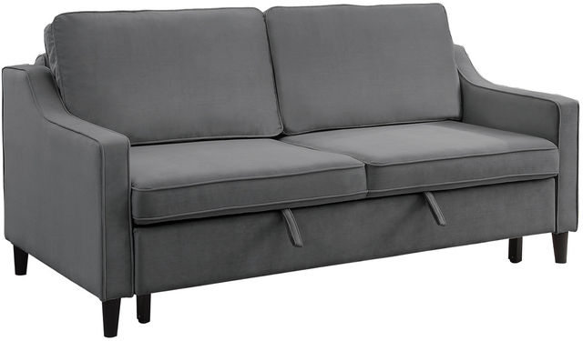Homelegance® Adelia Dark Gray Convertible Studio Sofa with Pull-Out Bed-0