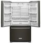 KitchenAid® 36 in. 20.0 Cu. Ft. Black Stainless Steel with PrintShield™ Finish Counter Depth French Door Refrigerator-1