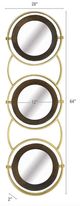 A & B Home Black/Gold 3-Ring Wall Accent Mirror-1
