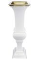A & B Home Elliette Gold/White Pedestal Vase-2