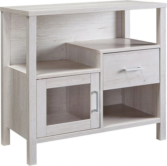 Brassex Inc. White Oak Storage Cabinet-0