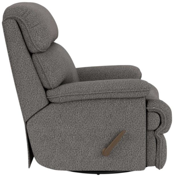 Flexsteel® Geneva Black Onyx Swivel Gliding Recliner-2