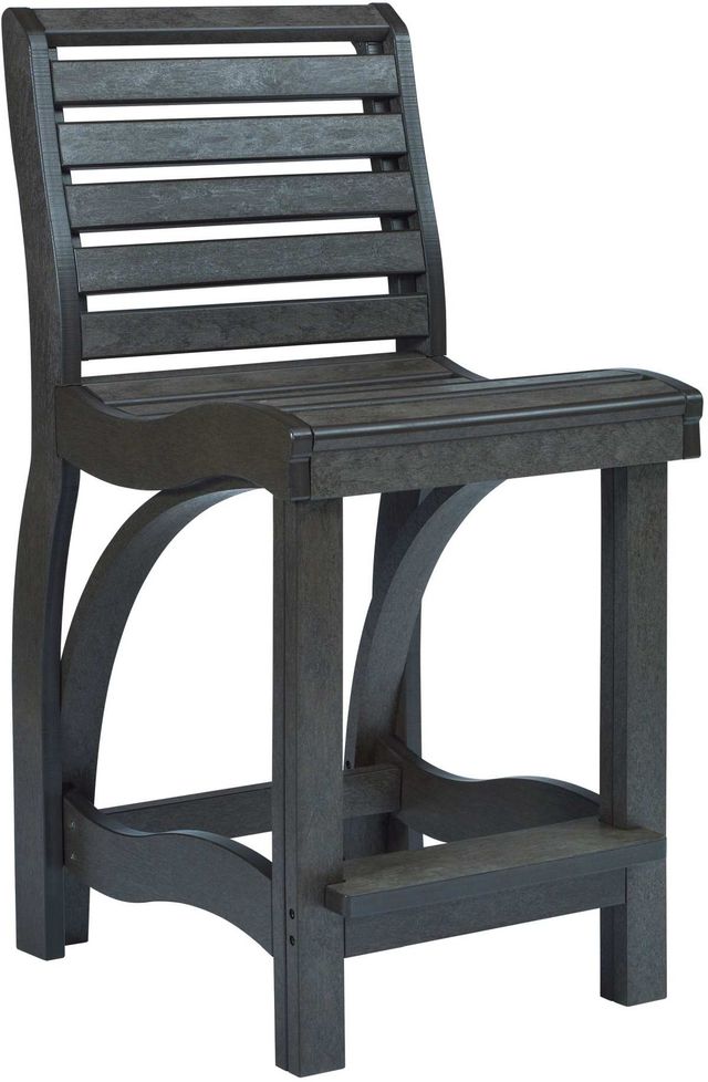 C R Plastics St. Tropez Black Counter Stool-0