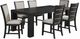 Elements International Grady 7-Piece Black/Gray Rectangular Dining Set-0