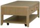 Flexsteel® Reed Glass Top Rectangular Coffee Table with Driftwood Oak Base-3