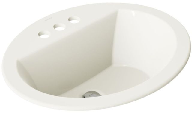 Kohler Bryant® Biscuit 20.25" Centerset Oval Drop-In Bathroom Sink-0