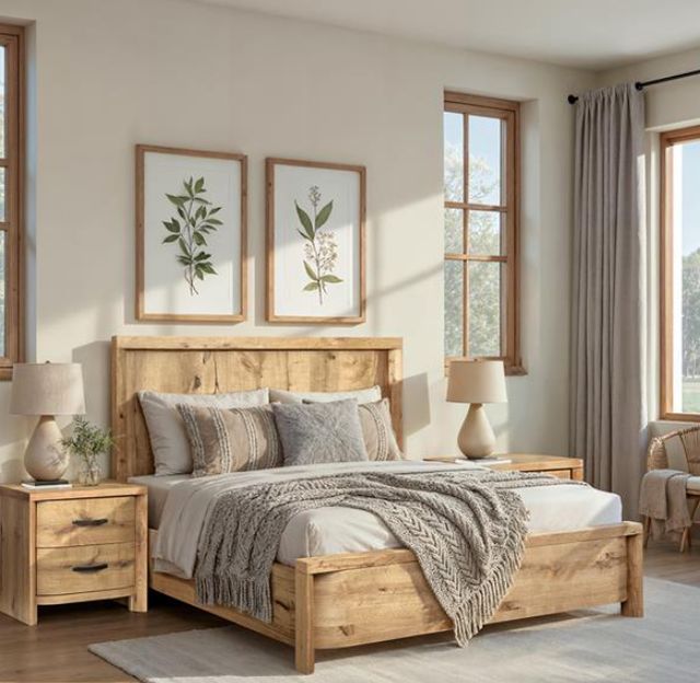 Magnussen Home® Laramie Honey Wheat King Panel Headboard-1