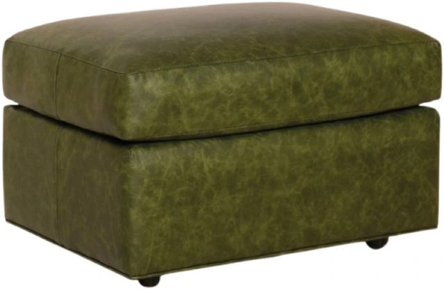 Smith Brothers Customizable 516 Leather Ottoman with Casters -0