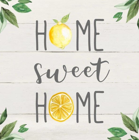 Classy Art Home Sweet Lemon Home by Carol Robinson Wall Art-0