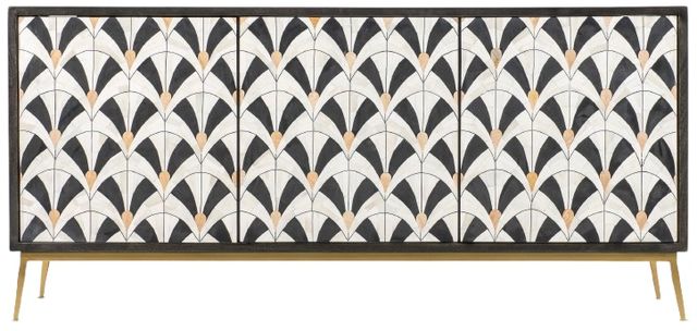 Hooker® Furniture Melange Renee Black/White Credenza-2