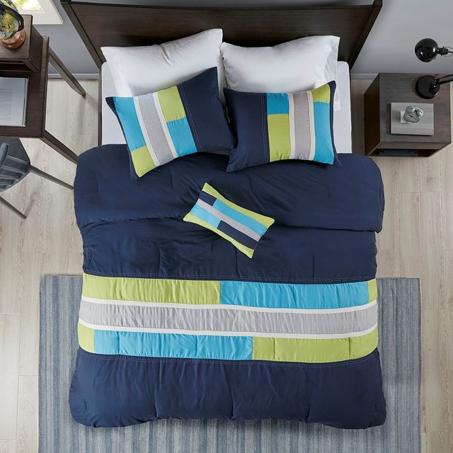 Olliix by Mi Zone Pipeline Navy Twin/Twin XL Comforter Set-4