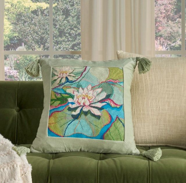 Nourison Home™ Mina Victory Vintage Pillow Blue 19"x19" Throw Pillow-3