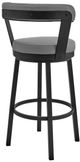 Armen Living Bryant Black/Grey 30" Swivel Bar Stool-2
