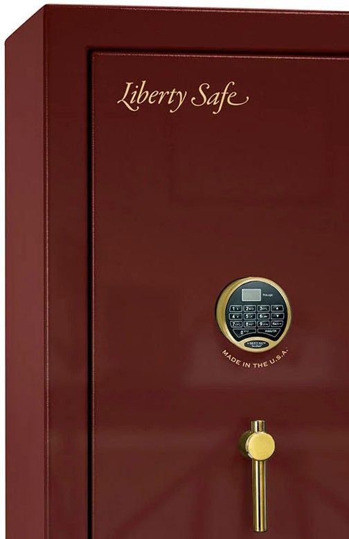 Liberty Safe Premium Home Burgundy Gloss/Brass 17 Electronic Gun Safe-2