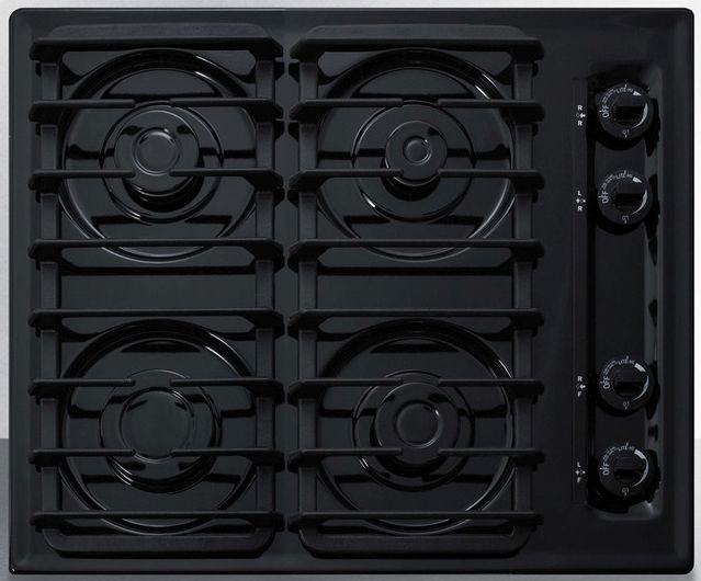 Summit® 24" Black Gas Cooktop-0
