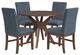 Elements International Santa Barbara 5-Piece Denim Blue/Walnut Dining Set-0