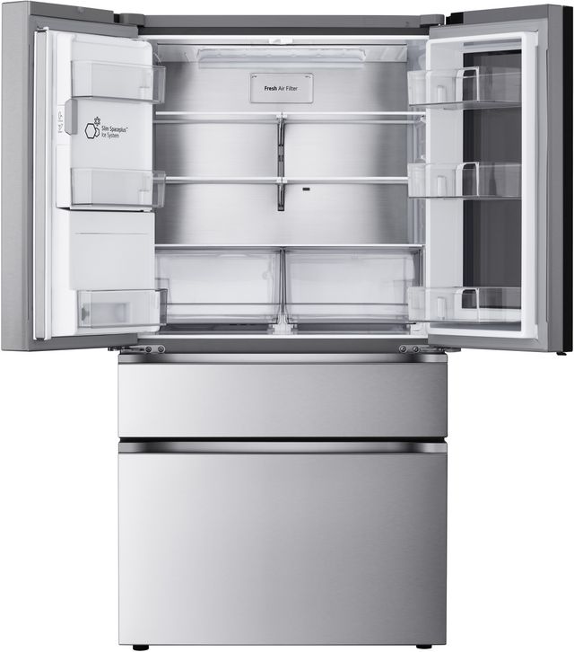 LG 36 in. 28.6 Cu. Ft. PrintProof™ MyColor™ Stainless Steel French Door Refrigerator-3