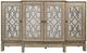 Jofran Inc. Casa Bella Gold/Silver 4-Door Mirrored Cabinet-1