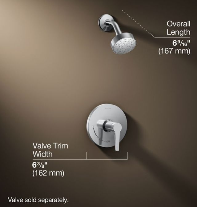 KOHLER® Pitch® Rite-Temp® Polished Chrome 1.75 GPM Shower Trim Kit-2