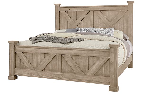 Vaughan Bassett Artisan & Post Collection Cool Rustic Clear Maple X Queen Poster Bed-0