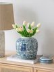 A & B Home Blue/White Berit Lidded Jar-3